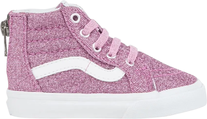  Vans Sk8-Hi Zip Toddler &#039;Lurex Glitter - Pink&#039;