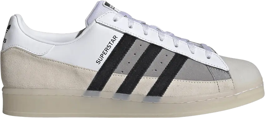  Adidas Superstar &#039;White Light Charcoal&#039;
