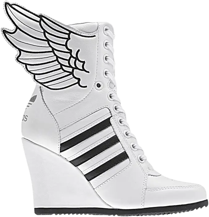Adidas Wmns Jeremy Scott Wings Wedge High &#039;White Black&#039;