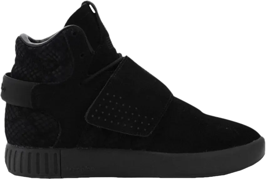  Adidas Tubular Invader Strap J &#039;Triple Black&#039;