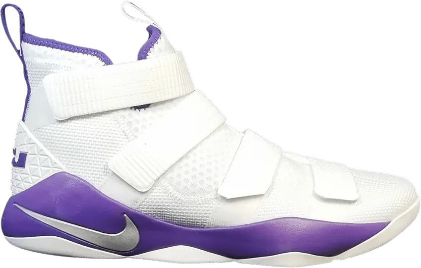  Nike LeBron Soldier 11 TB &#039;White Court Purple&#039;