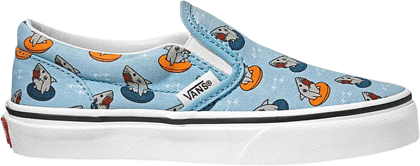  Vans Classic Slip-On Kids &#039;Floatie Sharks&#039;