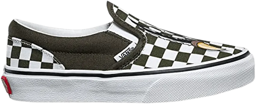  Vans Classic Slip-On Kids &#039;Checkerboard - Dino&#039;