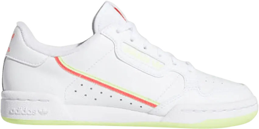  Adidas Continental 80 J &#039;White Red Yellow&#039;