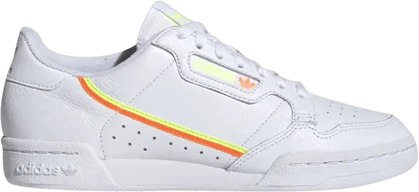  Adidas Wmns Continental 80 &#039;White Yellow Orange&#039;