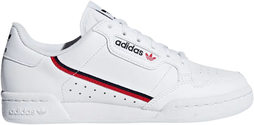  Adidas Continental 80 J &#039;White Navy Scarlet&#039;