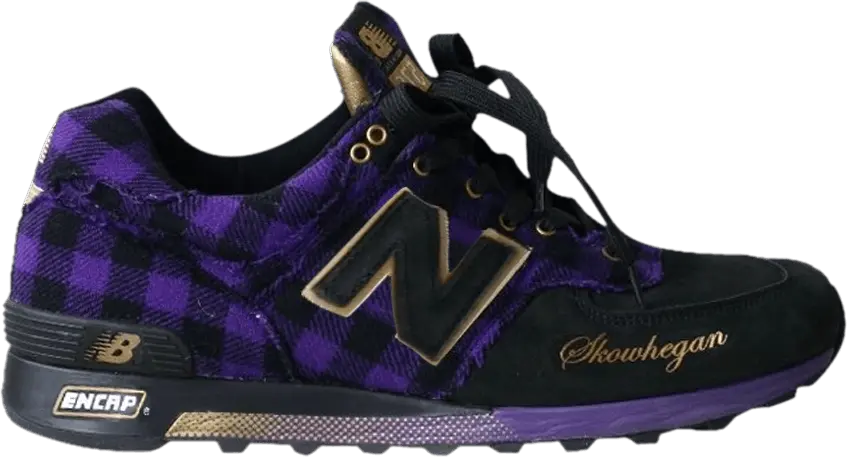  New Balance 576 Made in USA Factory Plaid Collection Skowhegan Purple Black