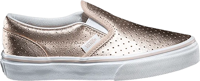  Vans Classic Slip-On Kids &#039;Perf Leather - Rose Gold&#039;