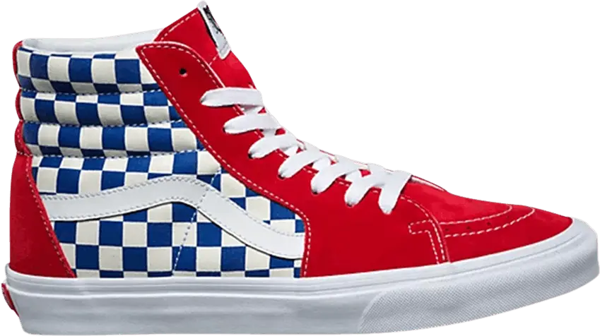  Vans Sk8-Hi Kids &#039;BMX Checkerboard - True Blue Red&#039;