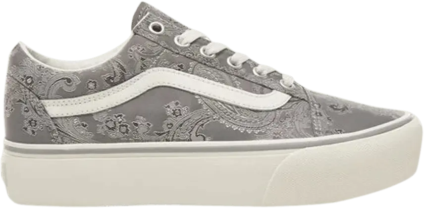  Vans Old Skool Platform &#039;Satin Paisley - Grey&#039;