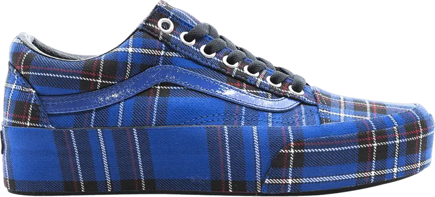  Vans Old Skool Platform &#039;Patent Plaid Limoges&#039;