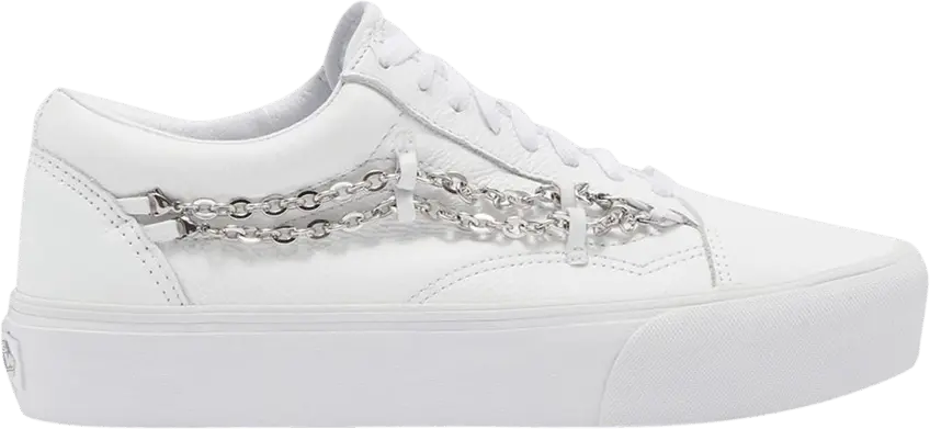  Vans Old Skool Platform &#039;Chain - True White&#039;