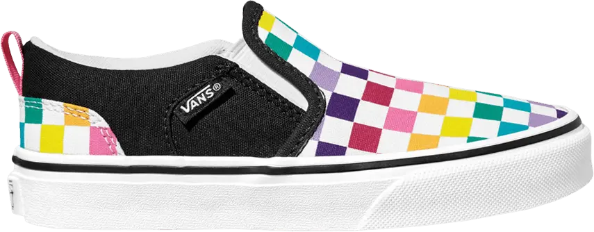  Vans Asher Kids &#039;Party Checkerboard&#039;