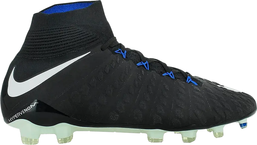  Nike Hypervenom Phantom 3 DF FG &#039;Black White Royal&#039;