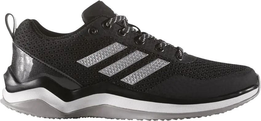  Adidas Speed Trainer 3 J &#039;Black Silver Metallic&#039;
