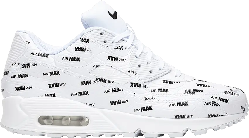  Nike Air Max 90 All Over Print White Black