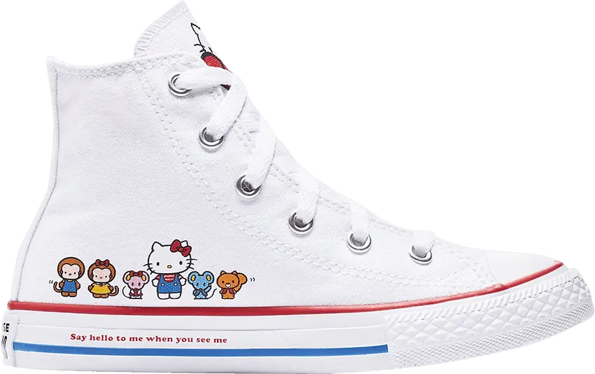  Converse Hello Kitty x Chuck Taylor All Star Hi GS &#039;White&#039;