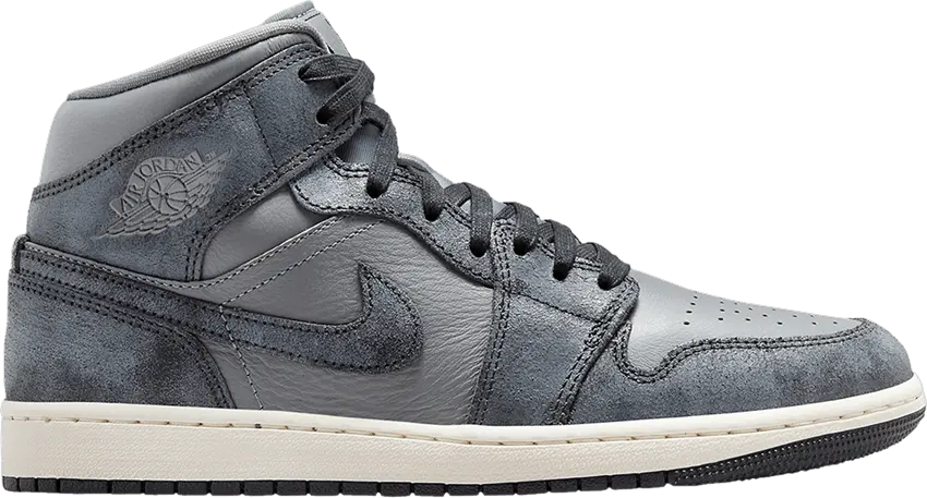  Wmns Air Jordan 1 Mid &#039;Distressed Smoke Grey&#039;