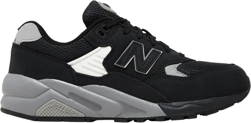  New Balance 580 Black Shadow Grey Silver Metallic