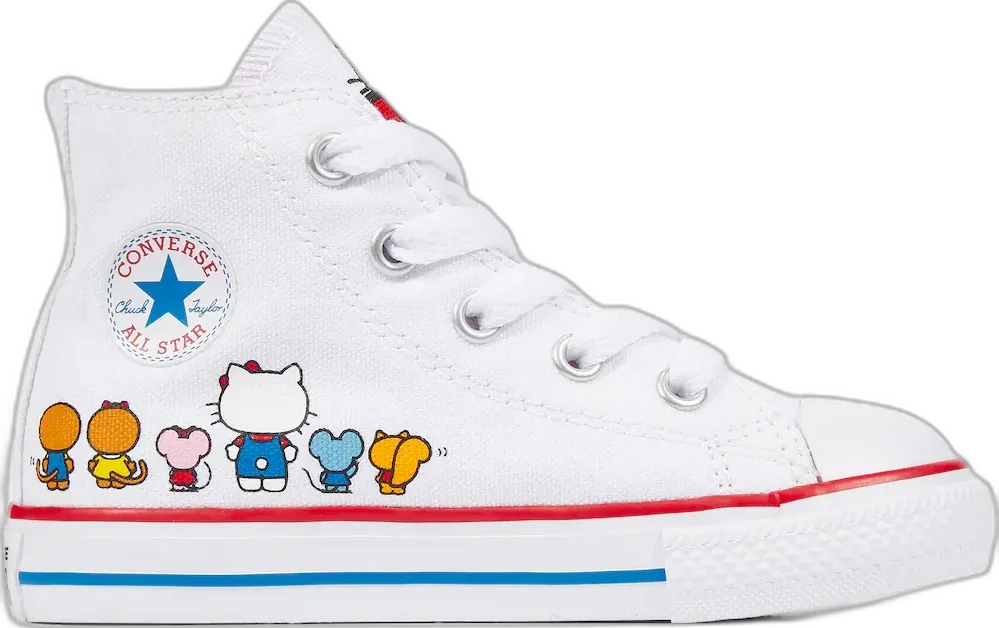  Converse Chuck Taylor All-Star Hi Hello Kitty White (TD)