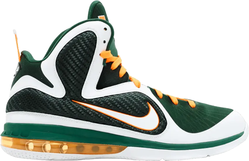  Nike Lebron 9 PE  &#039;University of Miami&#039;