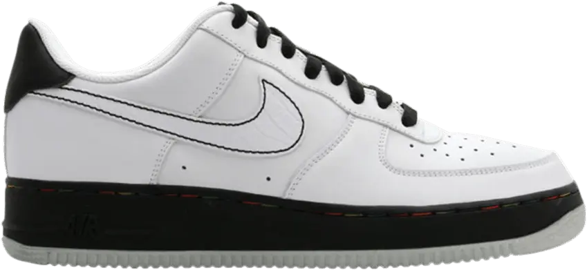  Nike Air Force 1 Low &#039;07 White Black Metallic Silver
