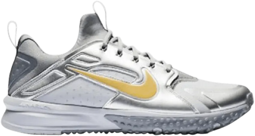  Nike Alpha Huarache Turf &#039;Wolf Grey Gold&#039;