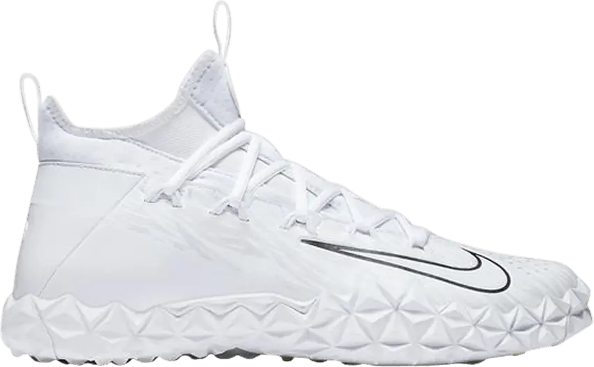  Nike Alpha Huarache 6 Elite Turf LAX &#039;White Metallic&#039;