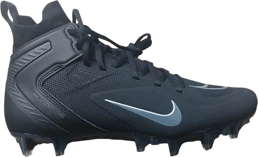  Nike Alpha Huarache 8 Elite LAX &#039;Black Metallic Silver&#039;