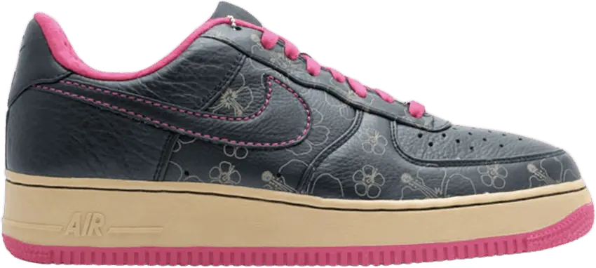  Nike Air Force 1 Low Black Floral Pink