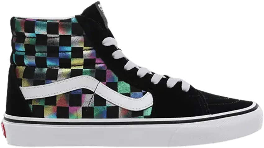  Vans Wmns Sk8-Hi &#039;Iridescent Checkerboard&#039;