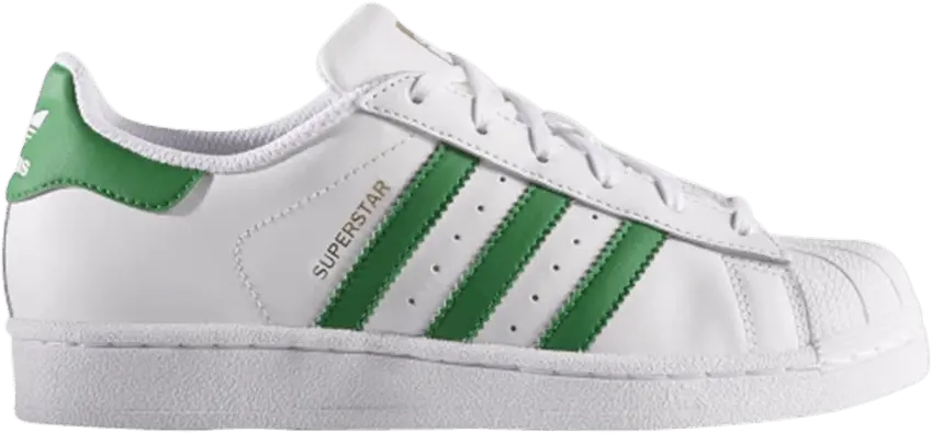  Adidas Superstar Foundation J &#039;White Green&#039;
