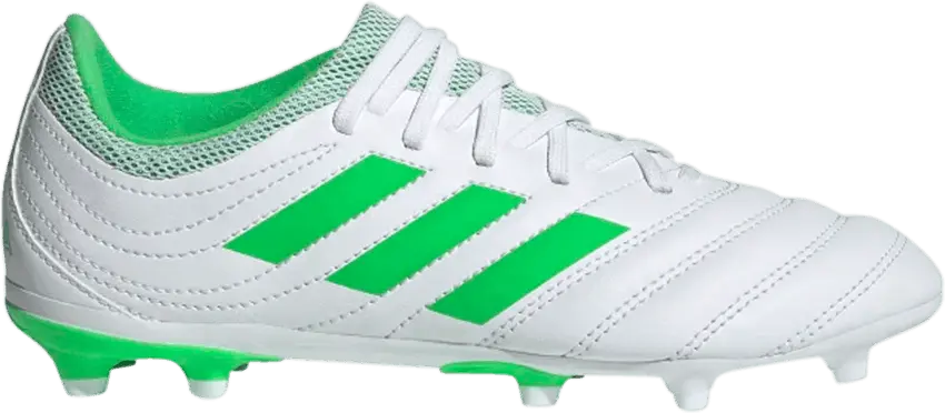  Adidas Copa 19.3 FG J &#039;White Solar Lime&#039;