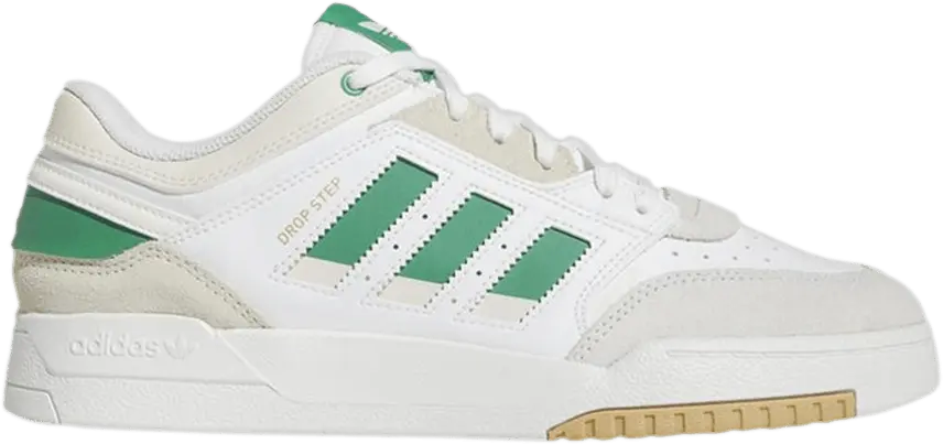 Adidas Drop Step Low &#039;White Semi Court Green&#039;