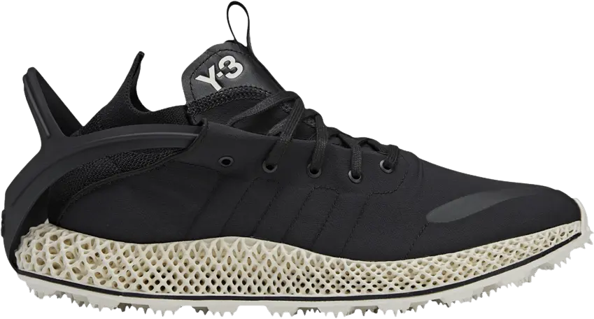  Adidas Y-3 Runner 4D Halo &#039;Black Cream&#039; Sample
