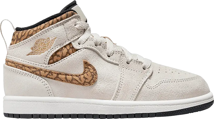  Air Jordan 1 Mid SE PS &#039;Brown Elephant&#039;