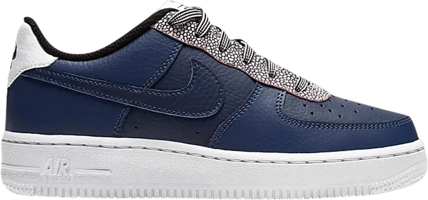  Nike Air Force 1 LV8 4 GS &#039;Pebble Print - Midnight Navy&#039;