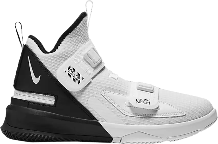  Nike LeBron Soldier 13 Flyease GS &#039;White Black&#039;