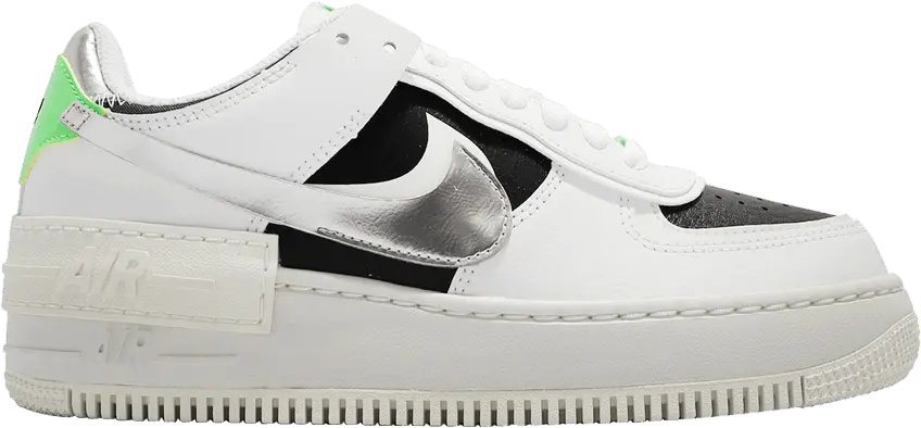  Nike Wmns Air Force 1 Shadow &#039;White Metallic Silver&#039;