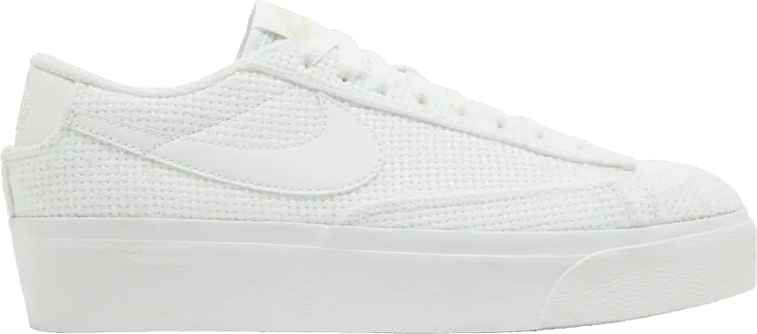  Nike Blazer Low Platform Woven Summit White (Women&#039;s)