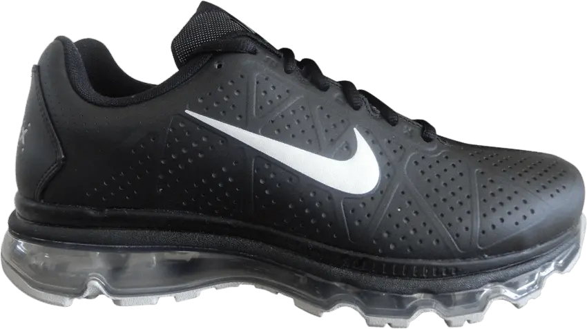 Nike Air Max+ 2011 Leather &#039;Black Metallic Silver&#039;