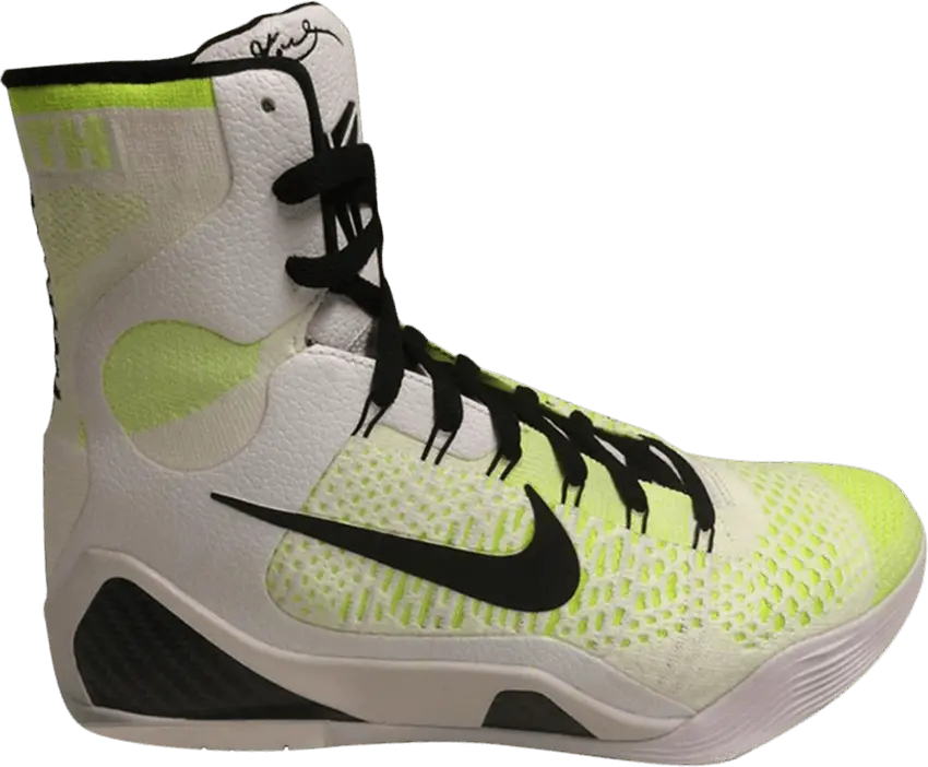  Nike Kobe 9 Elite Premium &#039;White Black Volt&#039; Sample