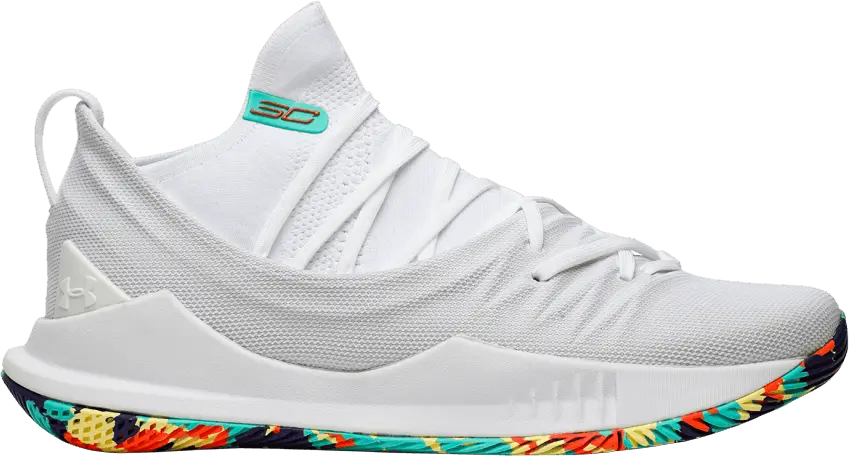  Under Armour Curry 5 White Confetti