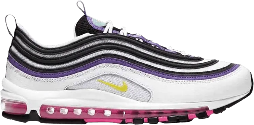  Nike Air Max 97 White Dynamic Yellow Violet