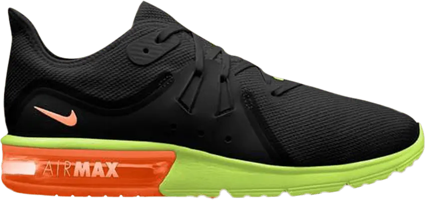 Nike Air Max Sequent 3 &#039;Black Orange Volt&#039;
