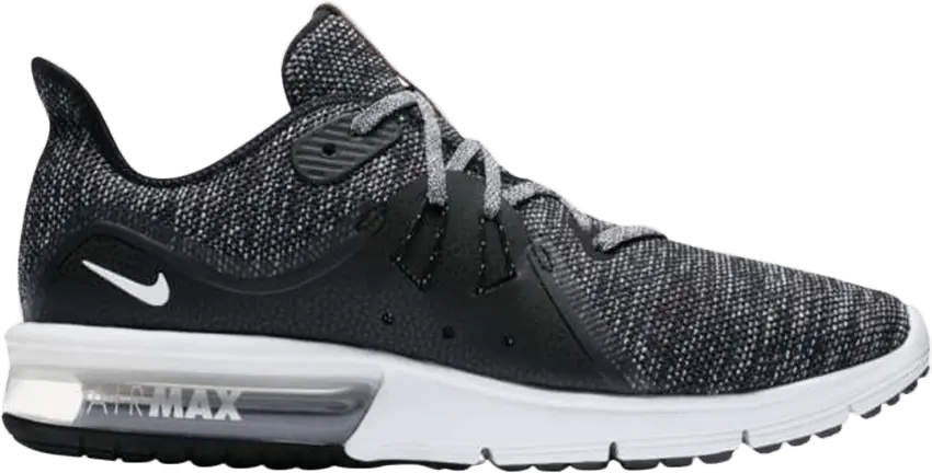 Nike Air Max Sequent 3 Black White-Dark Grey