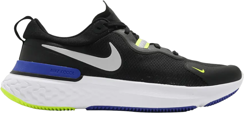 Nike React Miler Black Cyber Blue