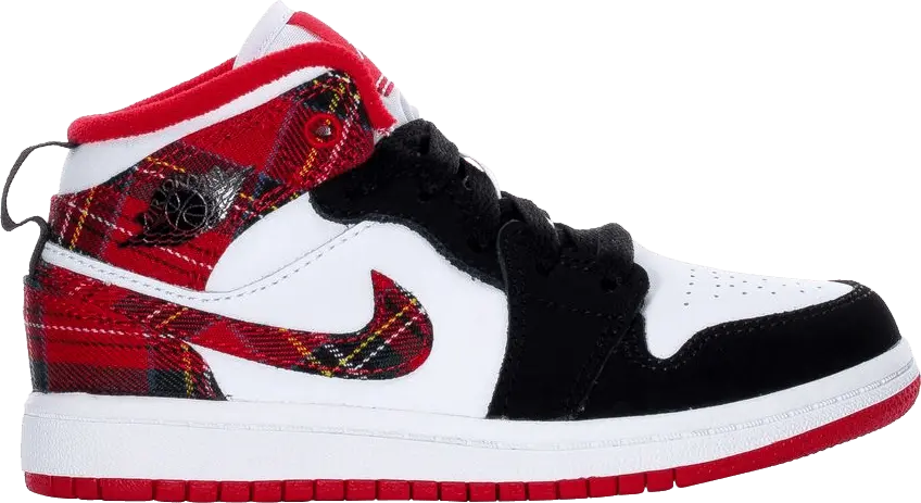  Jordan 1 Mid Plaid (PS)