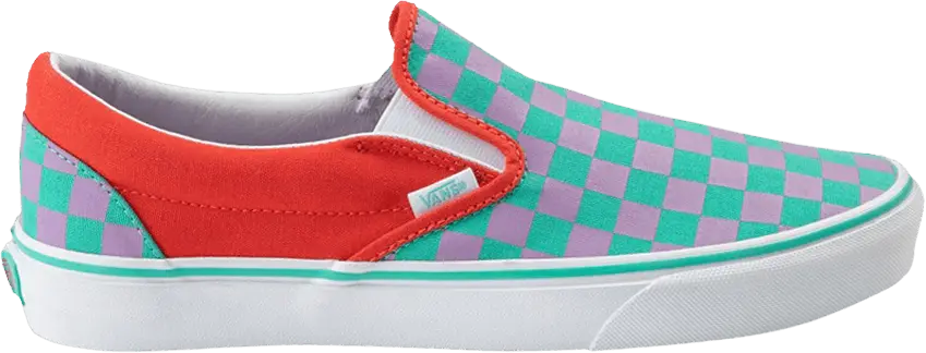  Vans Classic Slip-On &#039;Crazy Check - Cherry Tomato Orchid&#039;