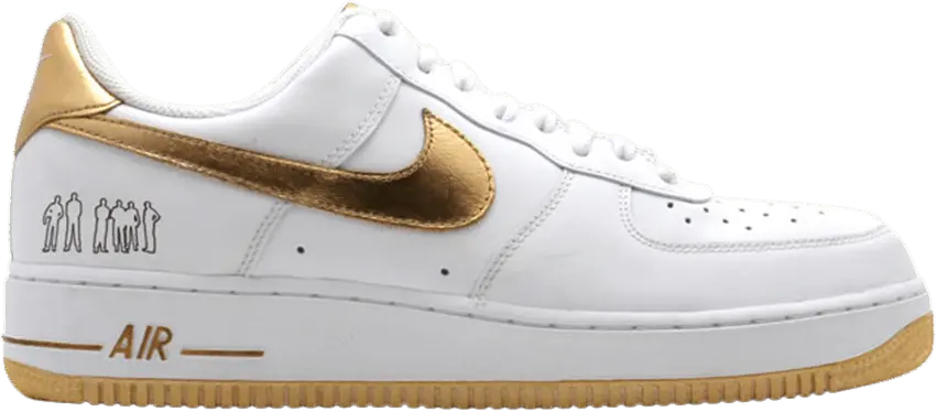  Nike Air Force 1 Low Players White Metallic Gold